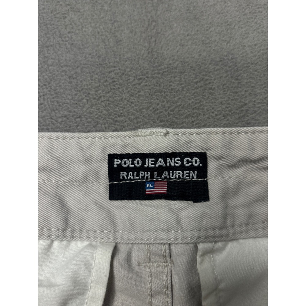 Polo Jeans Co Ralph Lauren Mens Khaki Cargo Pants Size 30x32 Relaxed Fit - Picture 6 of 10